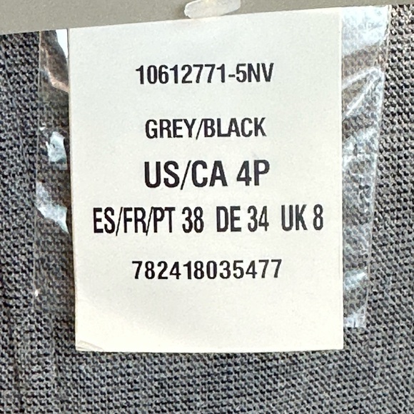 Kasper Long Sleeve 2-Button Blazer Suit Jacket - Grey / Black - size 4P - Picture 10 of 10